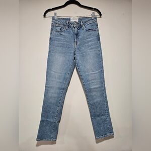 SLVRLAKE Light Blue High-Rise Straight Jeans